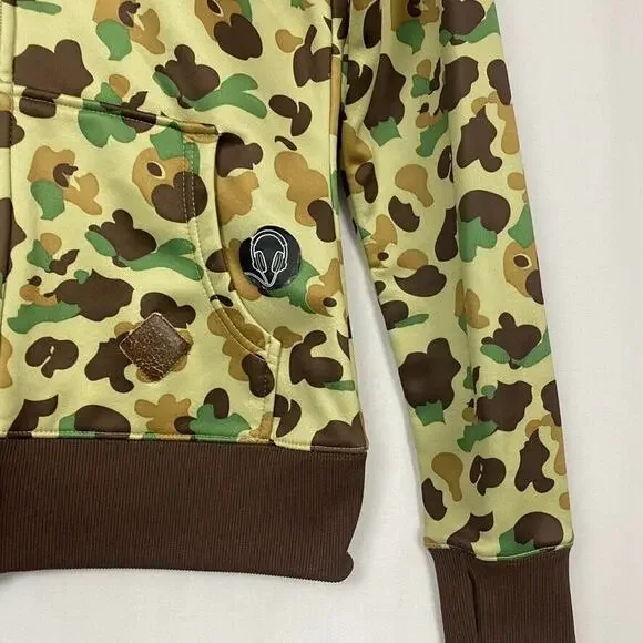 Burton Scoop Hoodie Jacket Womens Small Camo DryRide Thermex Softshell Brown - Picture 5 of 13